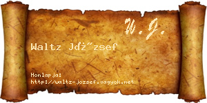 Waltz József névjegykártya